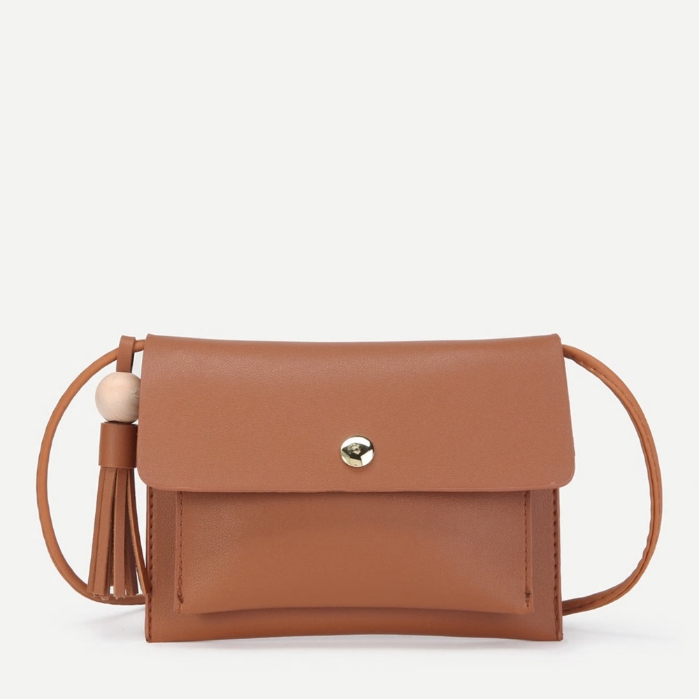 ❤SALE LAST ONE❤ brown faux leather crossbody bag